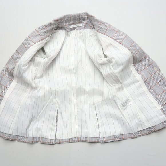Veronica Beard Schoolboy Dickey Blazer Grey Plaid Size 2 - Picture 5 of 11